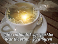 Life’s enchanted cup sparkles near the brim. – Lord Byron